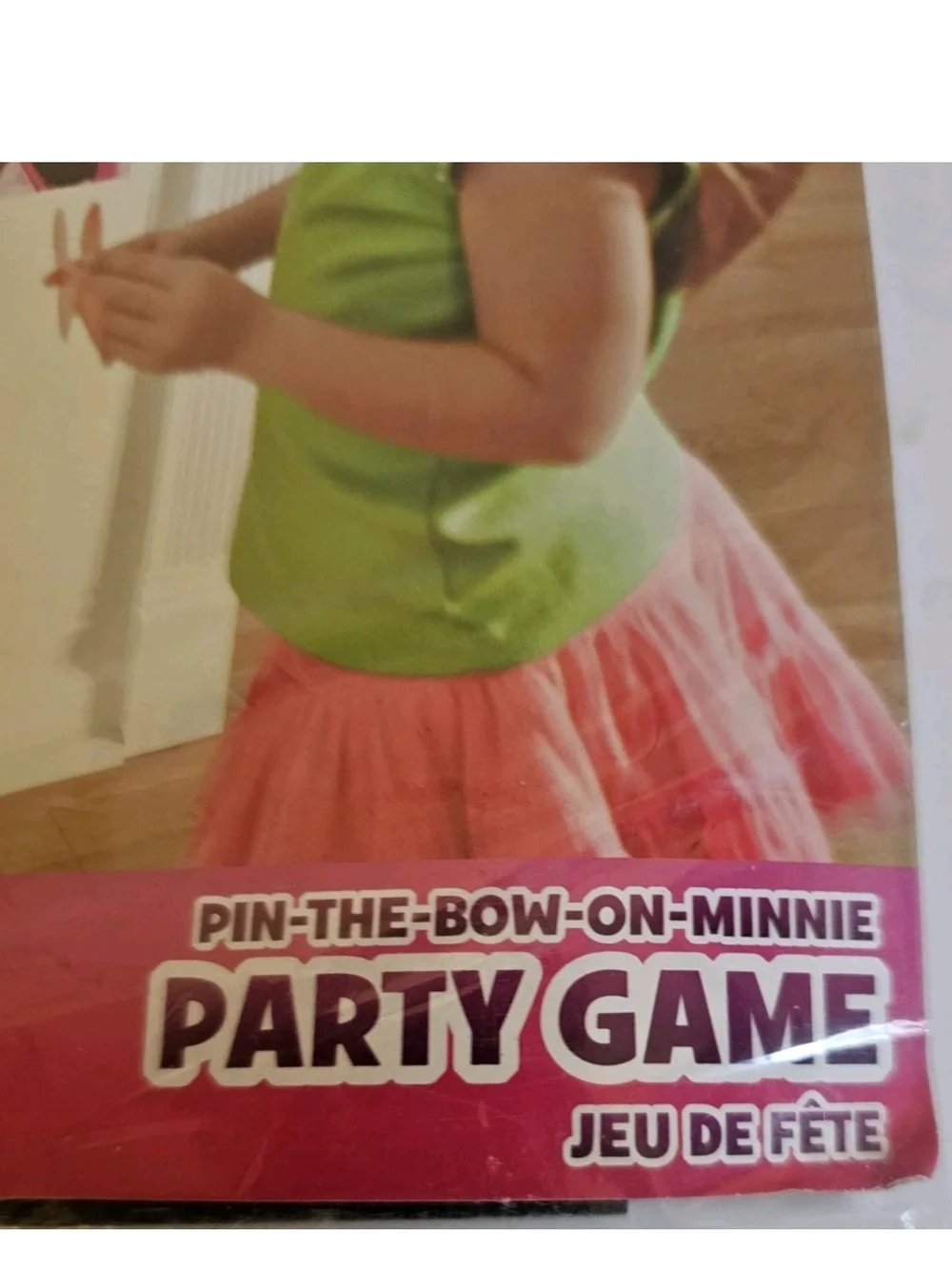 Minnie Mouse Party Game Pin the Bow on Minnie Poster Hallmark Disney 3+